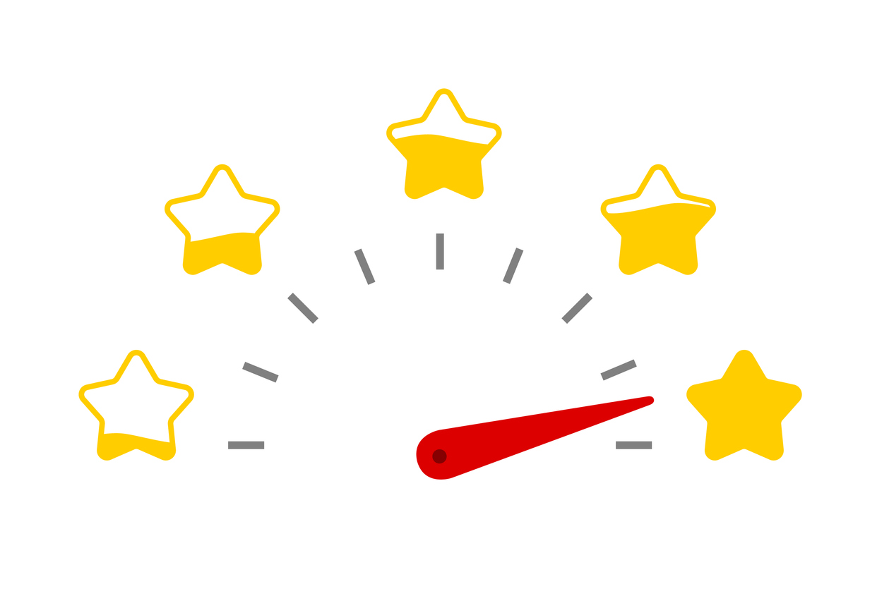 Customer service evaluation and satisfaction survey concepts. Feedback client, Consumer experience scale rating. Vector illustration icon emoticon flat design
